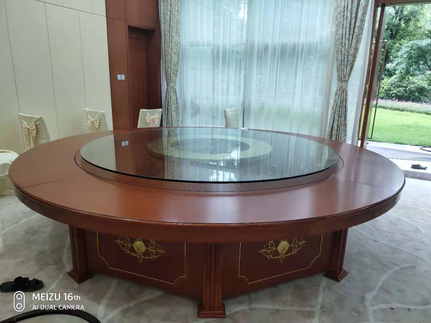 电动餐桌10人包房